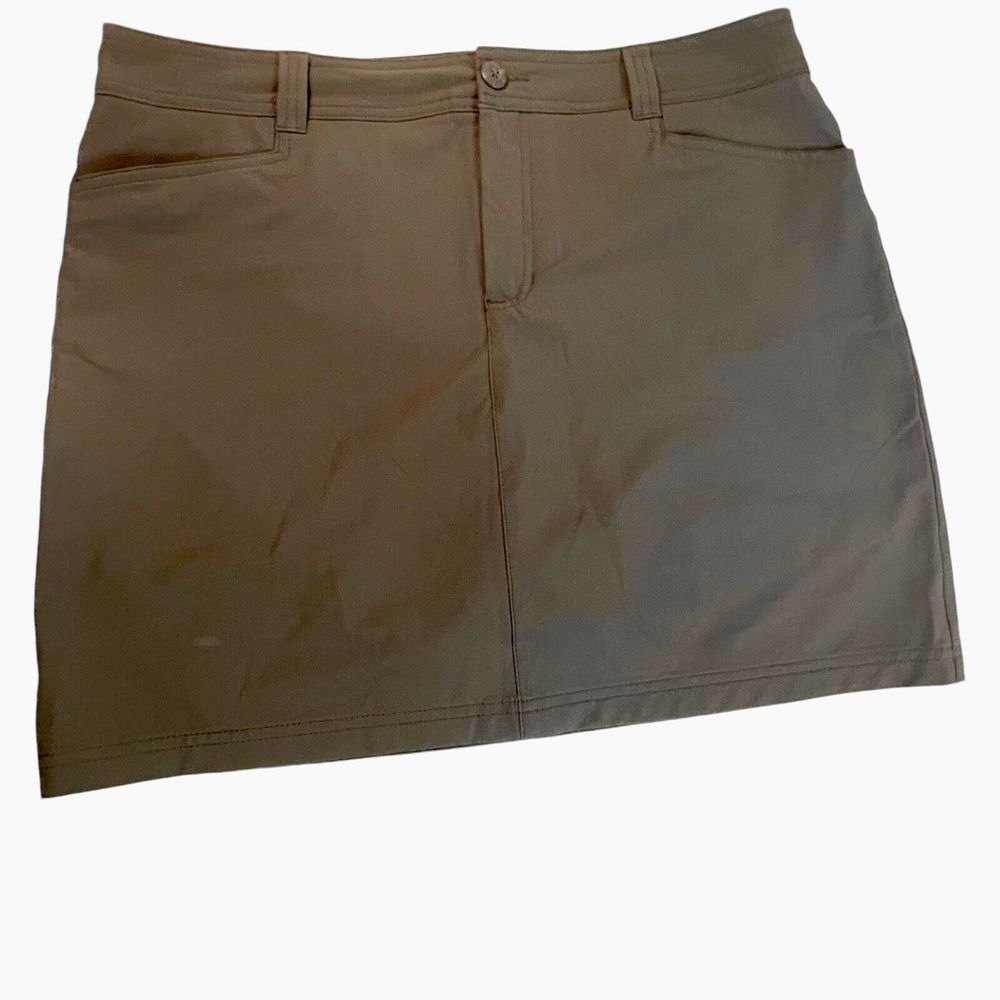 Eddie Bauer Active Skort Women's Size 12 Gray Stretch Pockets Hiking/Golf/Casual